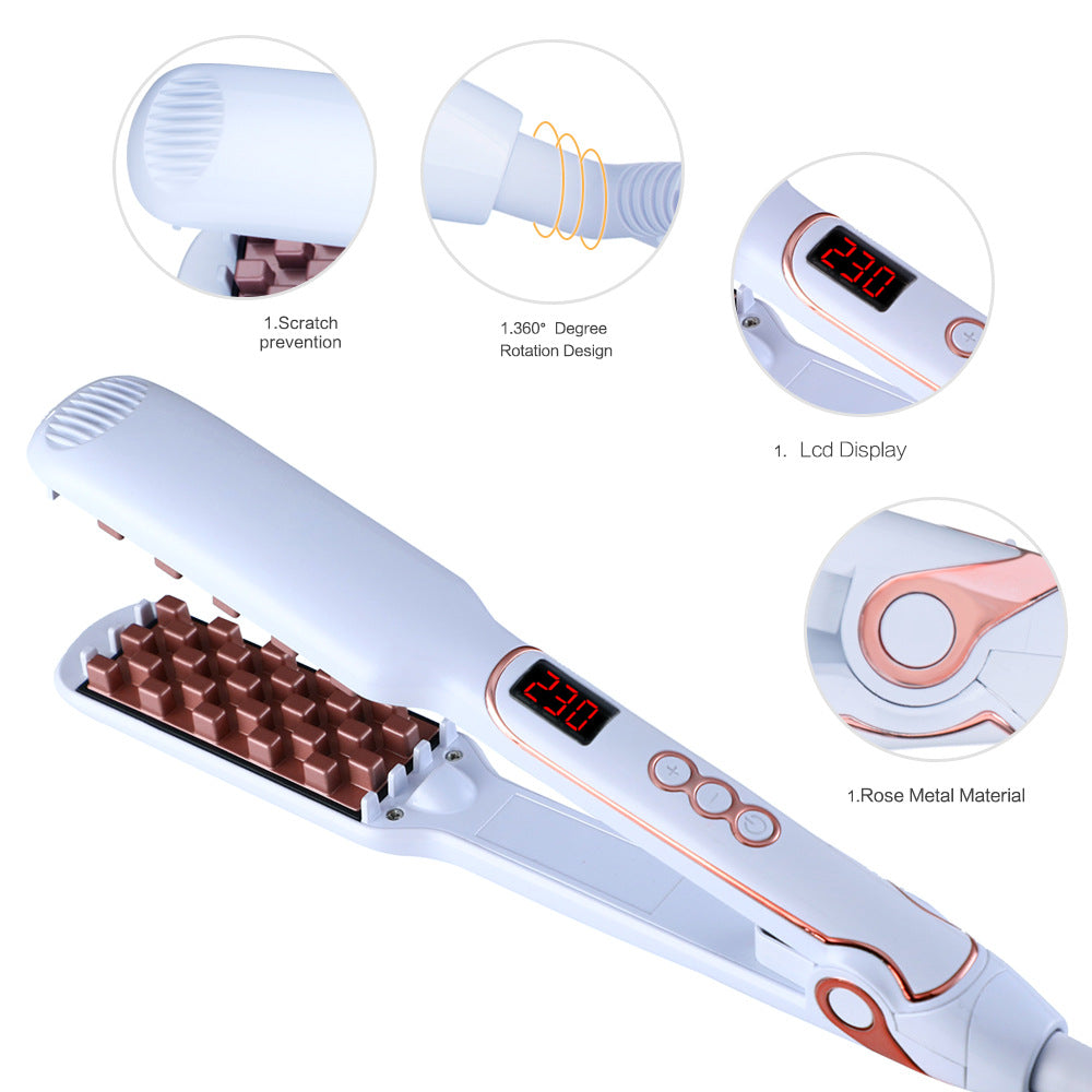 Fluffy Hair Straightening Styling Brush