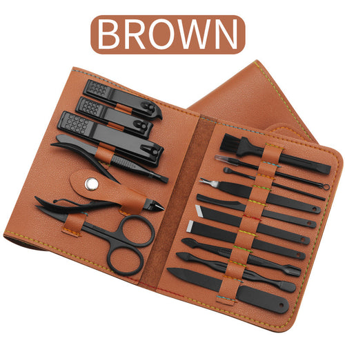 16 Piece Nail Care Grooming Kit Set