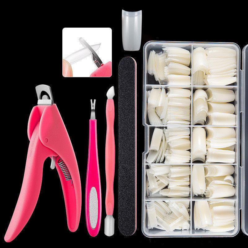 500 Piece French Tip Nail Set