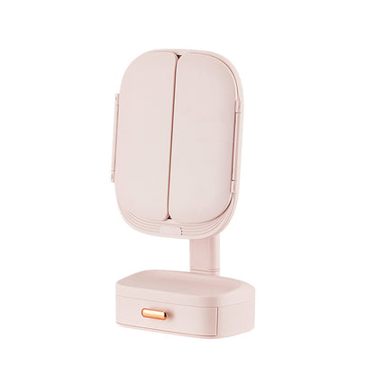 Foldable LED Lighted Desktop Makeup Mirror