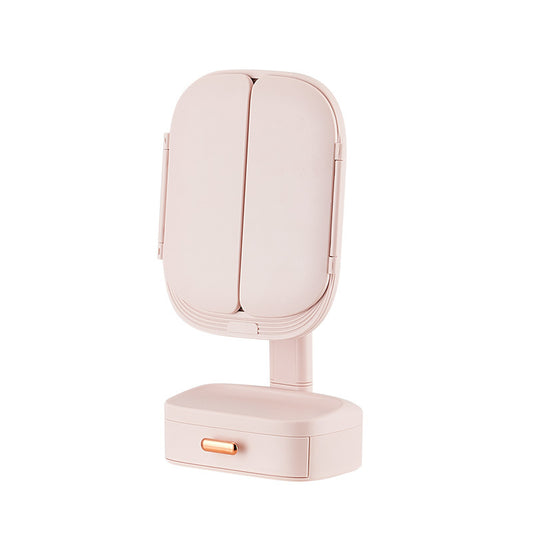 Foldable LED Lighted Desktop Makeup Mirror
